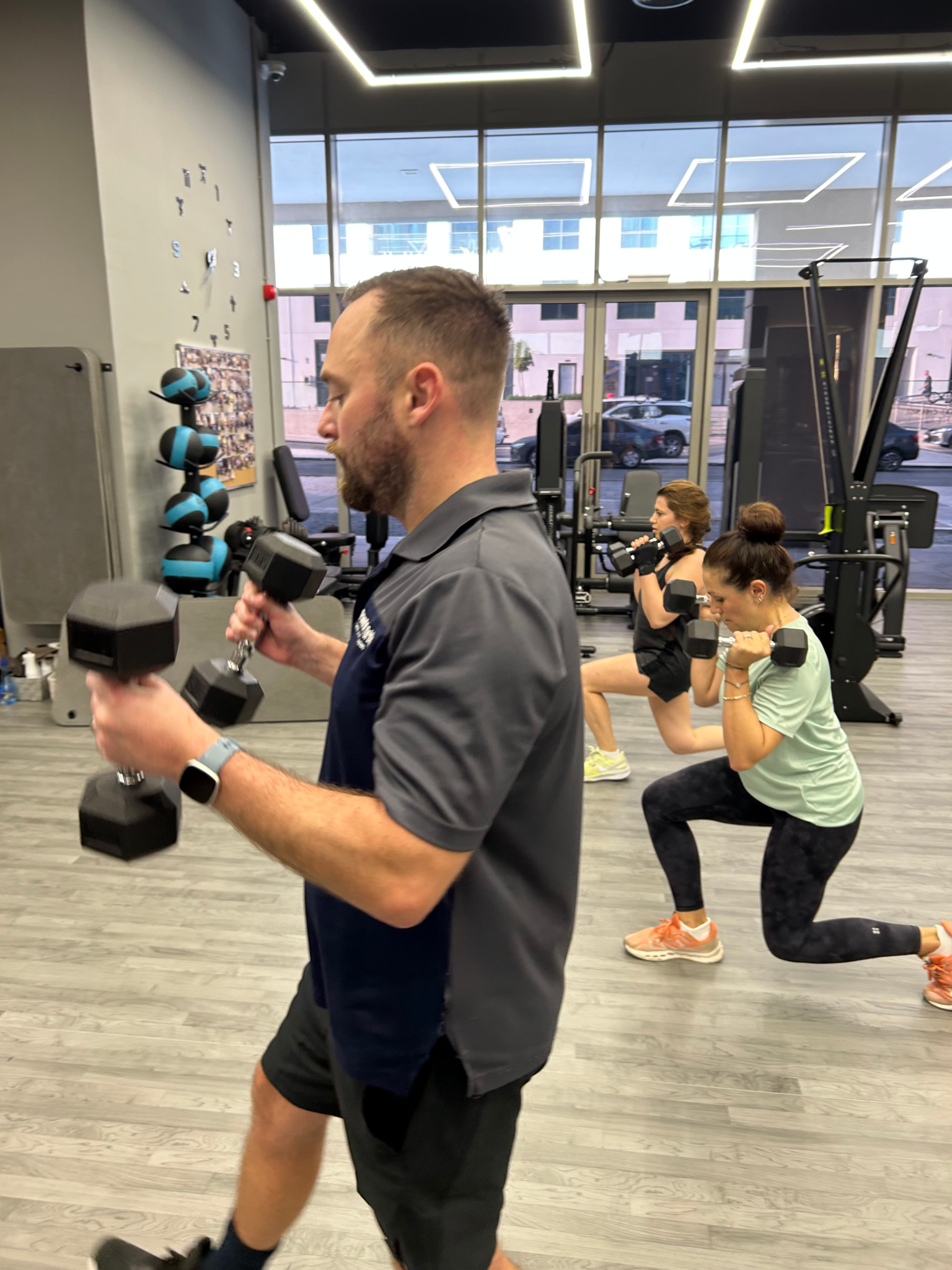 Small group strength training session at Infinite Change Fitness in Abu Dhabi